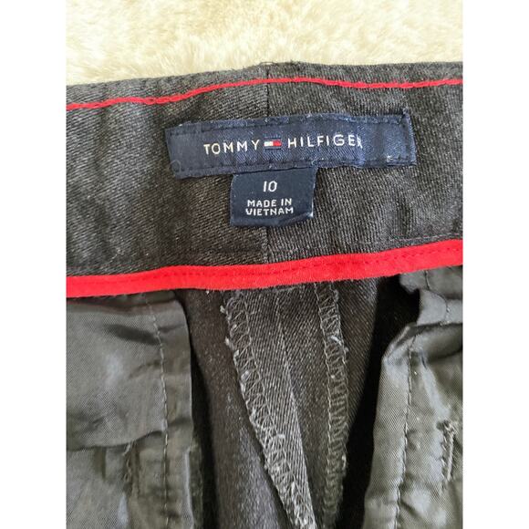 Tommy Hilfiger Madison Charcoal Gray Stretch Slim Preppy Career Pants Sz 10 - Picture 9 of 11